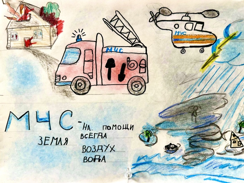 В Северо-Западном филиале ЦЭПП МЧС России организована тематическая выставка рисунков детей к 35-летию создания МЧС России