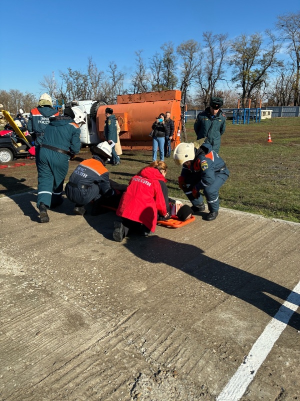 Специалисты Южного филиала приняли участие в тренировке в ходе переаттестации на право ведения аварийно-спасательных работ
